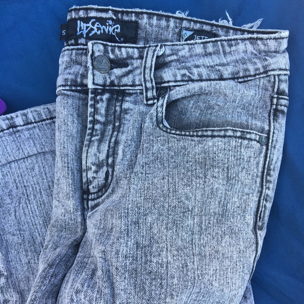 Lip service acid wash lavender jeans